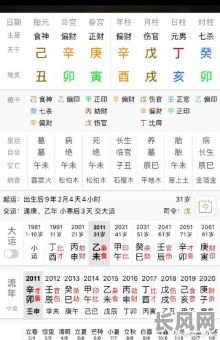 已知生辰八字，如何通过五行查询个人命格？