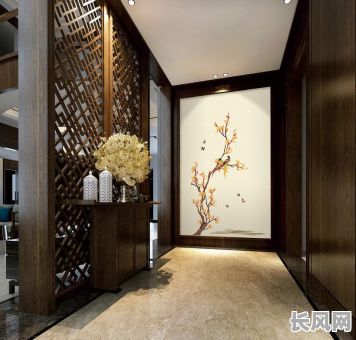 中式房子入伙吉日_中式入户玄关装修效果图