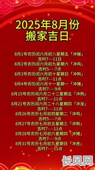 2025年8日黄道吉日/2025年8月8日农历是多少